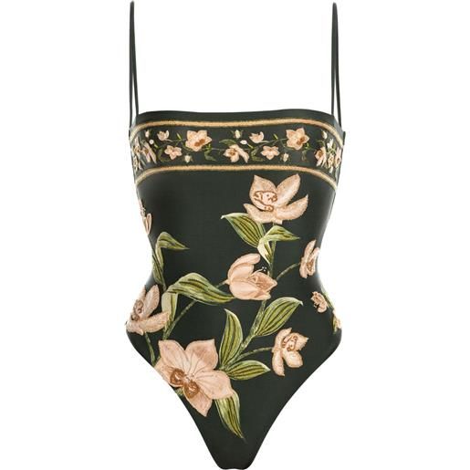 Agua By Agua Bendita costume da bagno a fiori - verde