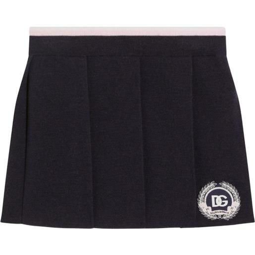 Dolce & Gabbana Kids minigonna plissé - blu