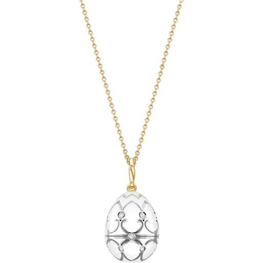 Fabergé collana heritage in oro bianco e giallo 18kt con diamanti