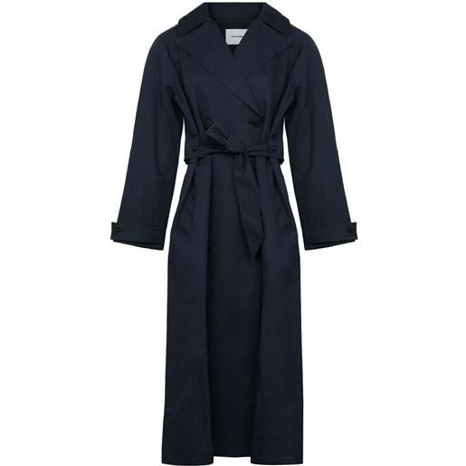 Yves Salomon trench doppiopetto - blu