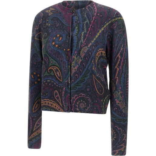 ETRO cardigan con stampa paisley - blu