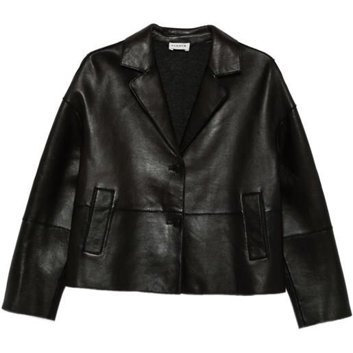 P.A.R.O.S.H. giacca in pelle con bottoni - marrone