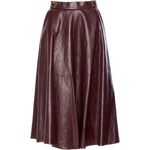 Elisabetta Franchi gonna midi con applicazione - rosso