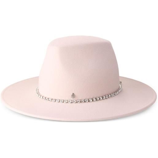 Maison Michel cappello con cristalli - rosa