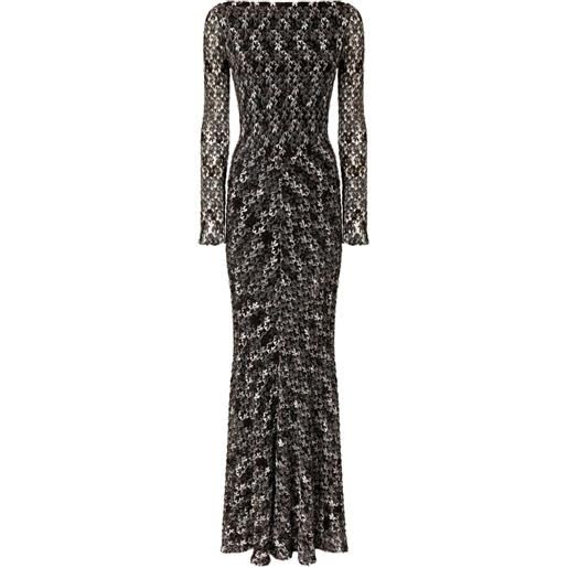 Missoni abito lungo in pizzo a fiori - nero