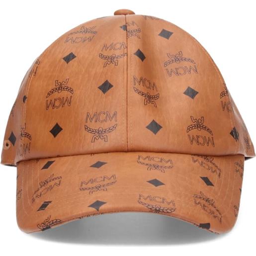MCM cappello da baseball visetos con monogramma - marrone