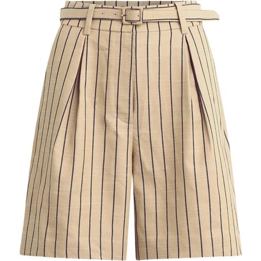 Favorite Daughter shorts gessati con cintura - toni neutri