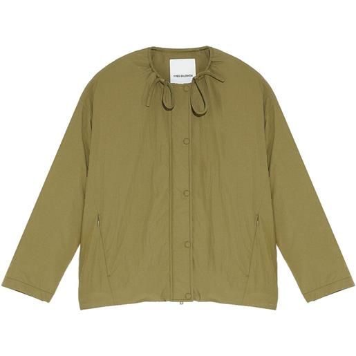 Yves Salomon piumino con coulisse - verde