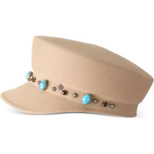 Maison Michel cappello con applicazione - toni neutri