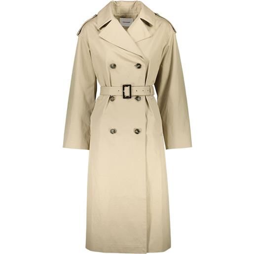 Yves Salomon trench lungo in gabardine di cotone - toni neutri