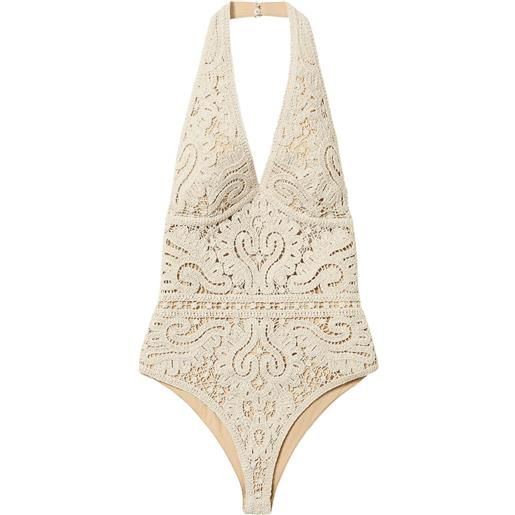 TWINSET body in maglia - toni neutri
