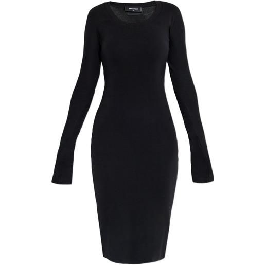 DSQUARED2 abito midi a maniche lunghe - nero