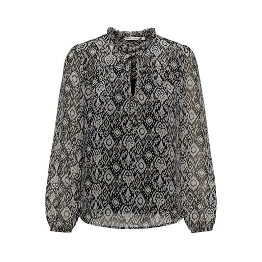 ONLY onlditsy l/s blouse wvn noos camicia da donna, nero/aop: shana grafic, xs