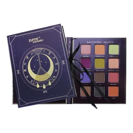 Neve Cosmetics art. Diary palette, 12 ombretti per creare infiniti cocktail cromatici | bartender spells palette