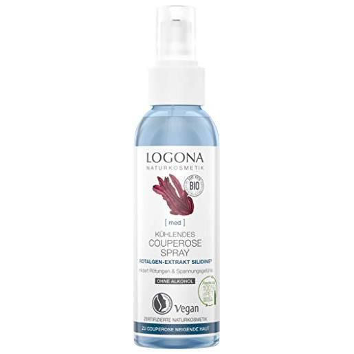 LOGONA Naturkosmetik logona spray rinfrescante biologico per la pelle incline a couperose con esclusivo principio attivo silidine®, raffredda e allevia le sensazioni di tensione, senza alcool, naturale e vegano, 125 ml