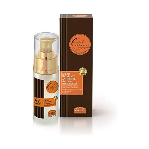 Helan, olmo, crema idratante viso uomo, fresca e lenitiva per collo e contorno occhi - crema viso antirughe con estratti di ginkgo biloba e meliloto contro irritazioni, borse e occhiaie, 30 ml