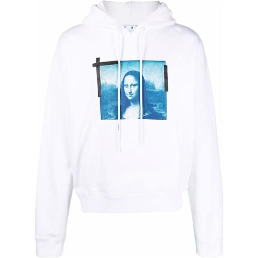 Off-White felpa con cappuccio monalisa over - bianco