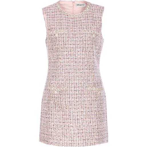 Self-Portrait abito con strass - rosa