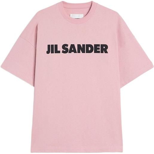 Jil Sander t-shirt in cotone con logo - rosa