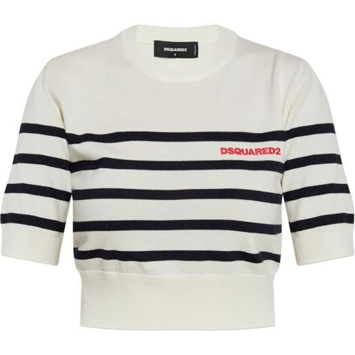 DSQUARED2 t-shirt con logo - bianco