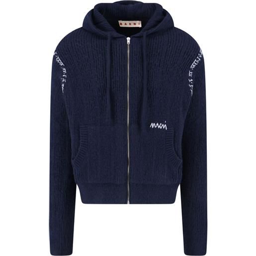 Marni cardigan con zip - blu