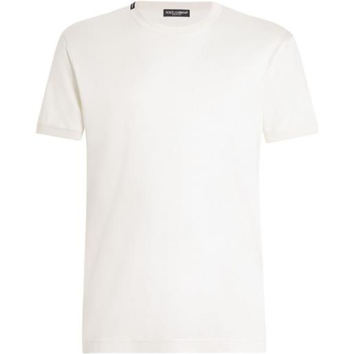 Dolce & Gabbana t-shirt girocollo con logo - bianco