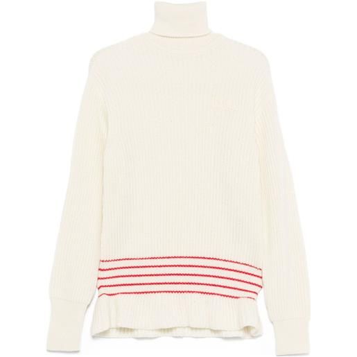 Chloé maglione a coste con collo alto - toni neutri