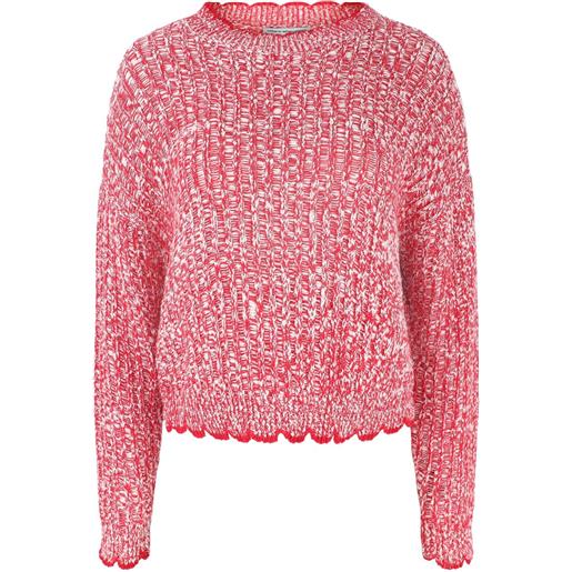 Autumn Cashmere maglione con orlo a smerlo - rosso