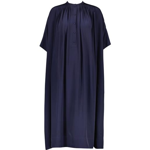 Yves Salomon abito scivolato in seta - blu