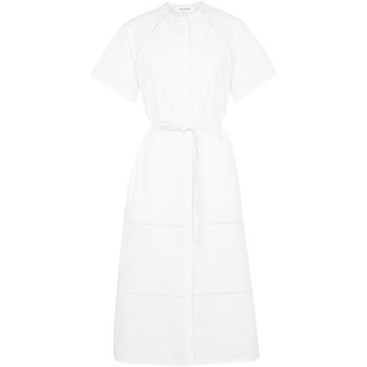 Yves Salomon abito midi con cintura - bianco