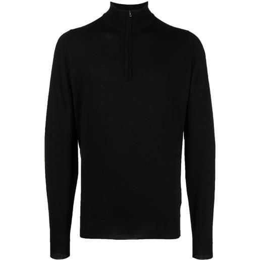 John Smedley felpa con zip - nero