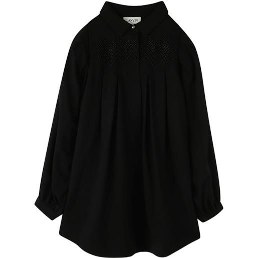 Lanvin Enfant blusa plissettata - nero