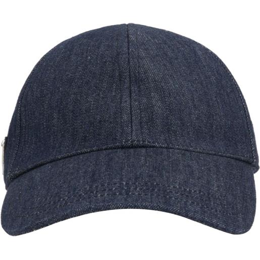 Prada cappello da baseball denim - blu