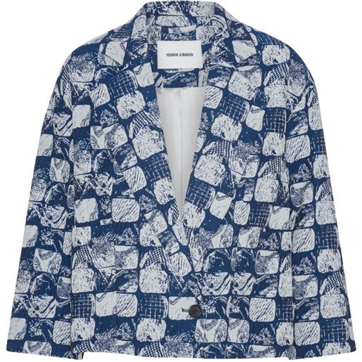 Henrik Vibskov blazer shady con stampa - blu