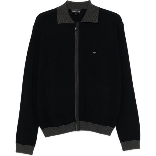 Emporio Armani cardigan con zip - blu