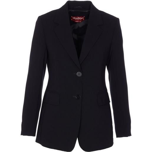Max Mara blazer monopetto con scollo a v - nero