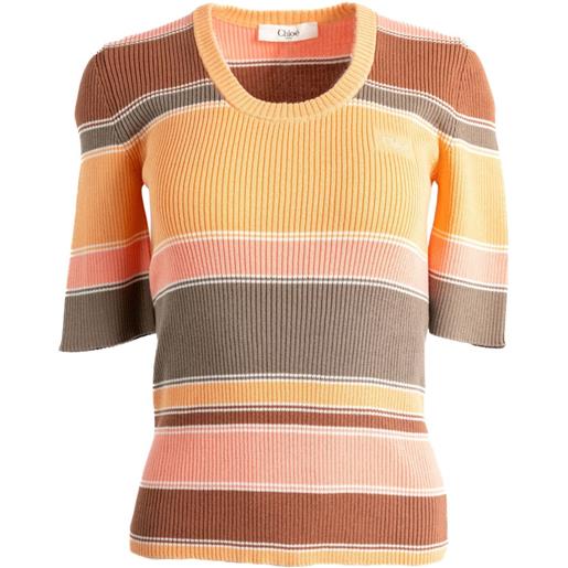 Chloé top a righe - multicolore