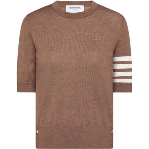 Thom Browne t-shirt a maniche corte - marrone