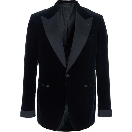 TOM FORD giacca da sera con revers a lancia - nero