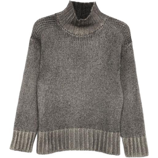 Avant Toi maglione a coste a collo alto - grigio