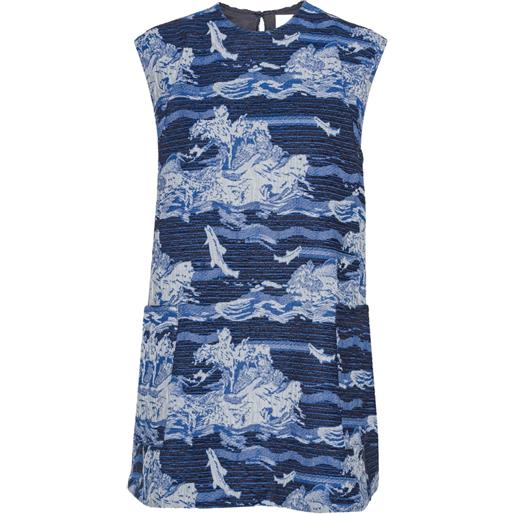 Henrik Vibskov abito da giorno smanicato - blu