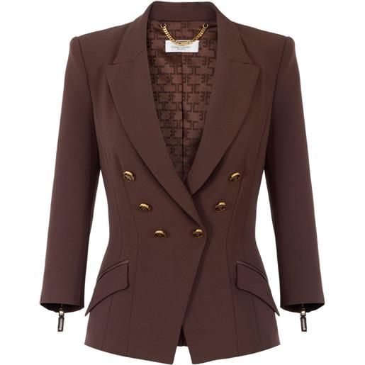 Elisabetta Franchi giacca doppiopetto - marrone