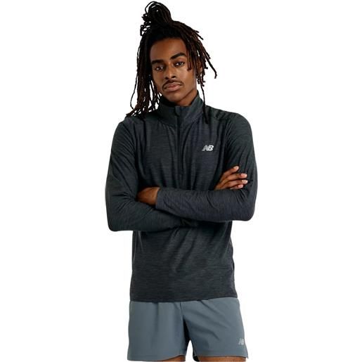 NEW BALANCE space dye 1/4 zip maglia running uomo