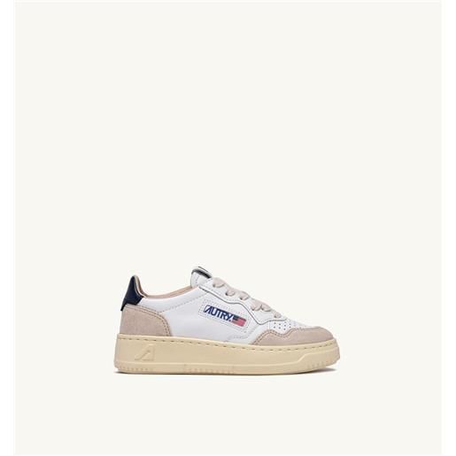 AUTRY sneakers medalist kids low in suede bianco blue space