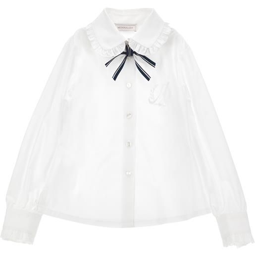 Monnalisa camicia popeline fiocco