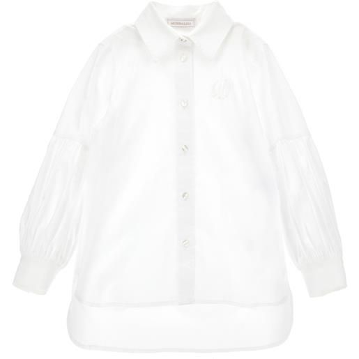 Monnalisa camicia popelin monogramma