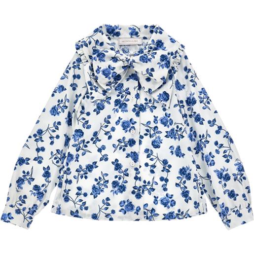 Monnalisa camicia fiocco floreale