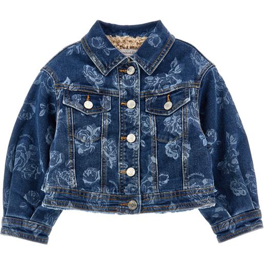 Monnalisa giacca jeans floreale