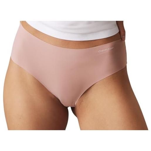 Calvin Klein slip hipster donna confezione da 3 senza cuciture, rosa (subdued w. Ivory logo (3)), s