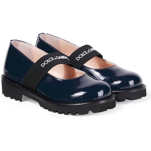 Dolce&Gabbana Kids ballerine mary jane in vernice con logo